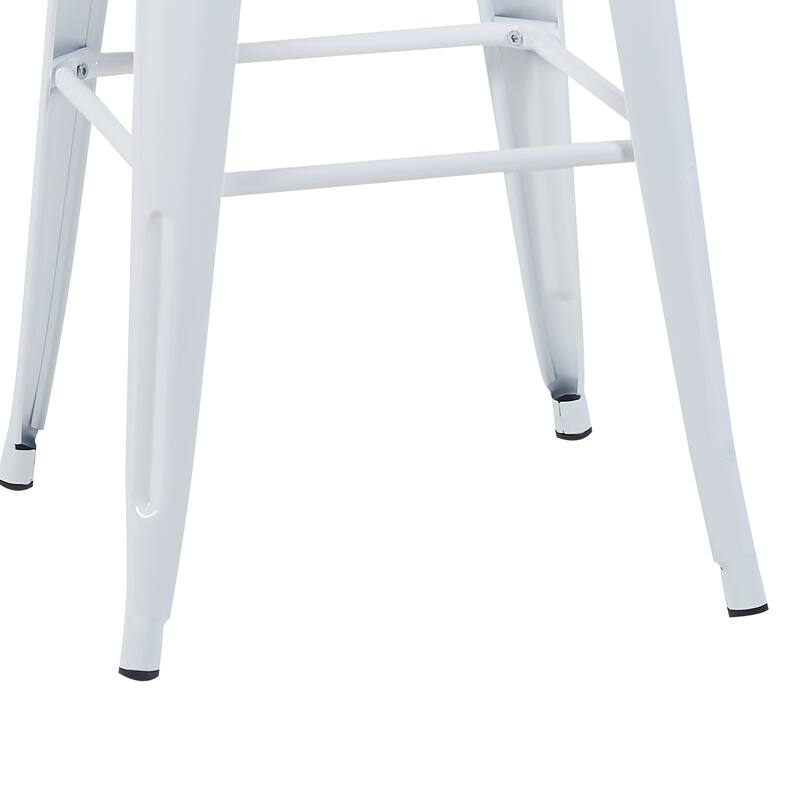 AC Pacific 30 Inch Industrial Stackable Metal BarStools Set of 4