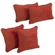 preview thumbnail 18 of 19, Blazing Needles Delaney Microsuede Throw Pillow Set (Set of 4) Cardinal Red