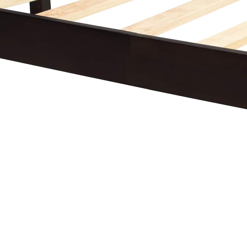 Twin/Full/Queen Wood Frame Platform Bed with Headboard