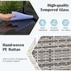 preview thumbnail 15 of 18, Costway Outdoor Bar Cart with Tempered Glass Top Storage Cabinet & 8 - See Details