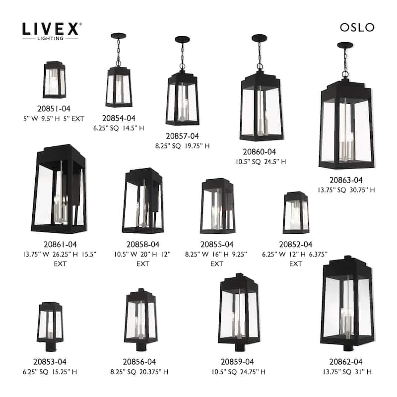 Livex Lighting Oslo Single Light 10" Tall Outdoor Wall Sconce