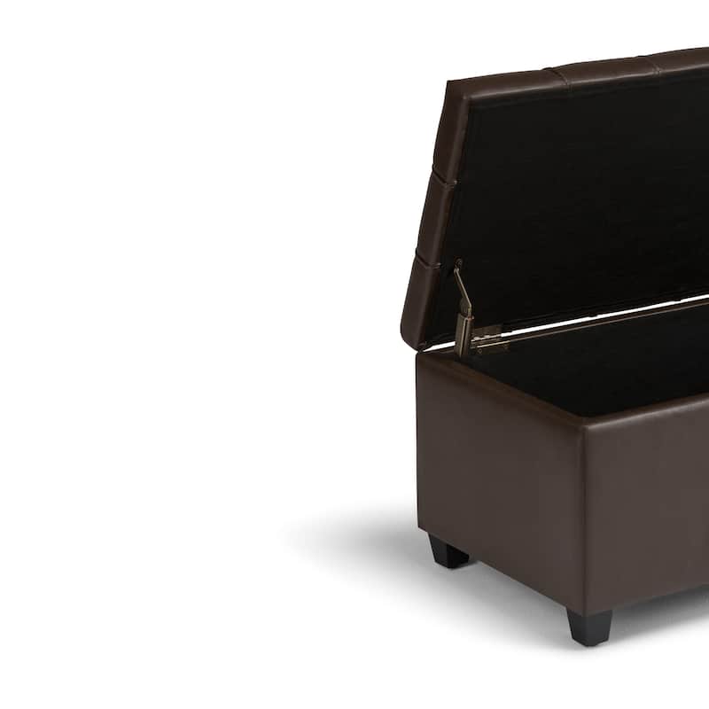 WYNDENHALL Marlowe 34 inch Wide Transitional Rectangle Storage Ottoman