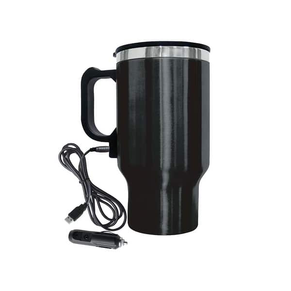 Brentwood Appliances Cmb-16b 16-Ounce Electric Coffee Mug with Wire Car Plug, Black