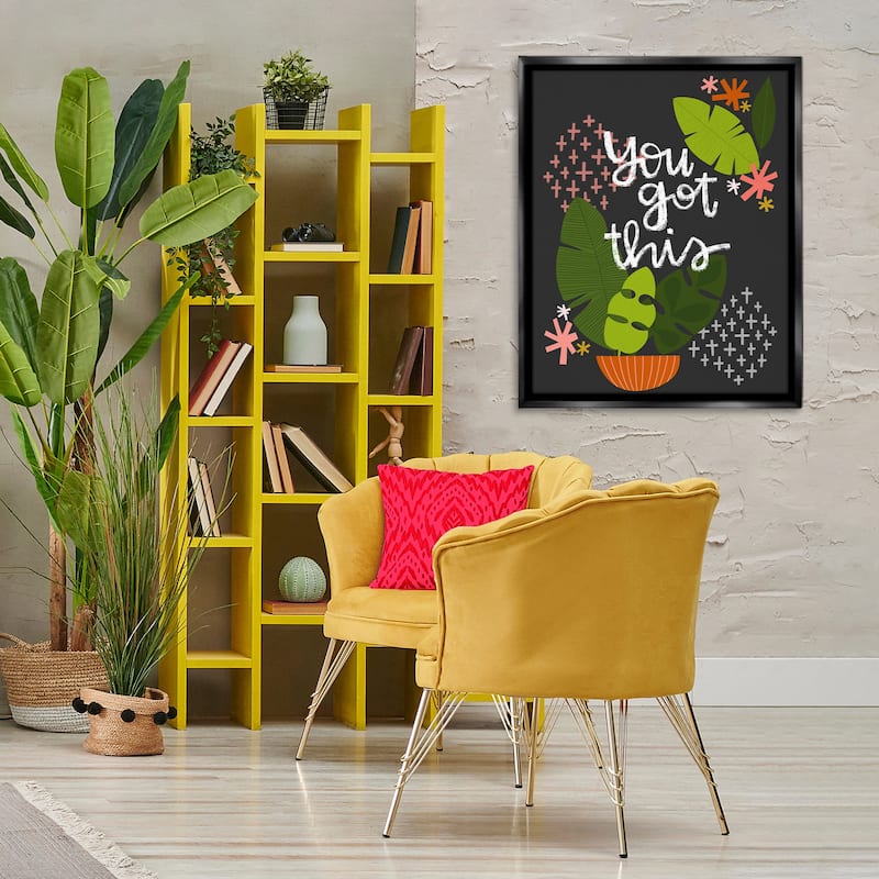 Stupell Modern You Got This Plant Framed Floater Canvas Wall Art Design By Mandy Ford Art + Illustration