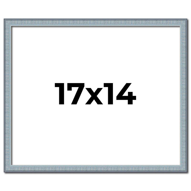 17x14 Frame Rustic Sky Blue Solid Wood Picture Frame | 0.75 Inch