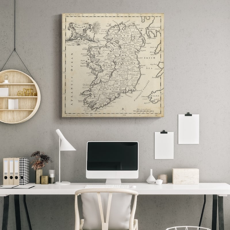 Map of Ireland -Premium Gallery Wrapped Canvas