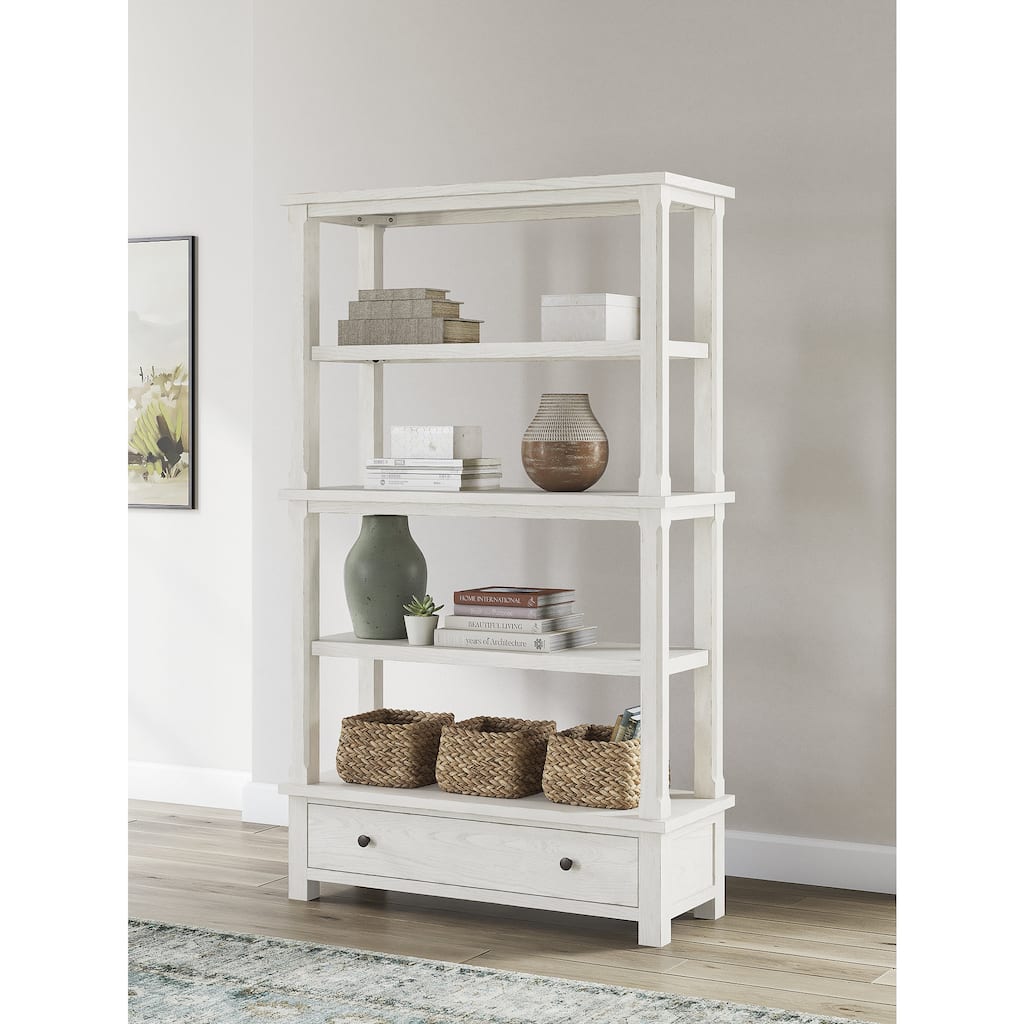 Signature Design by Ashley Robbinsdale White 75" Bookcase - 45" W x 17" D x 74.63" H