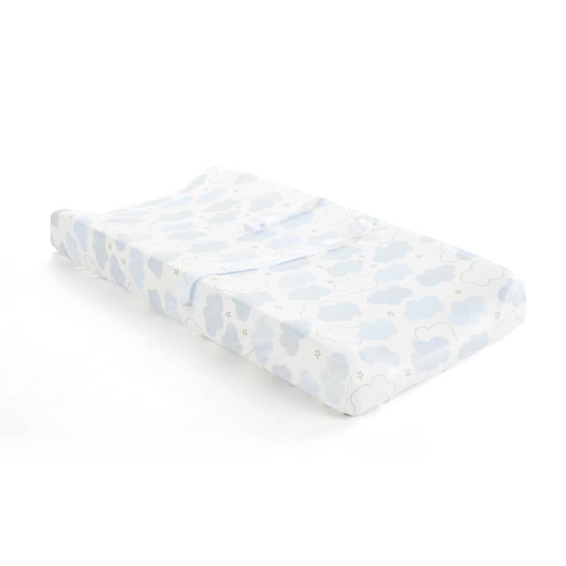 Lush Decor Goodnight Little Moon Clouds Soft & Plush Changing Pad Cover - 32" x 16" x 5"