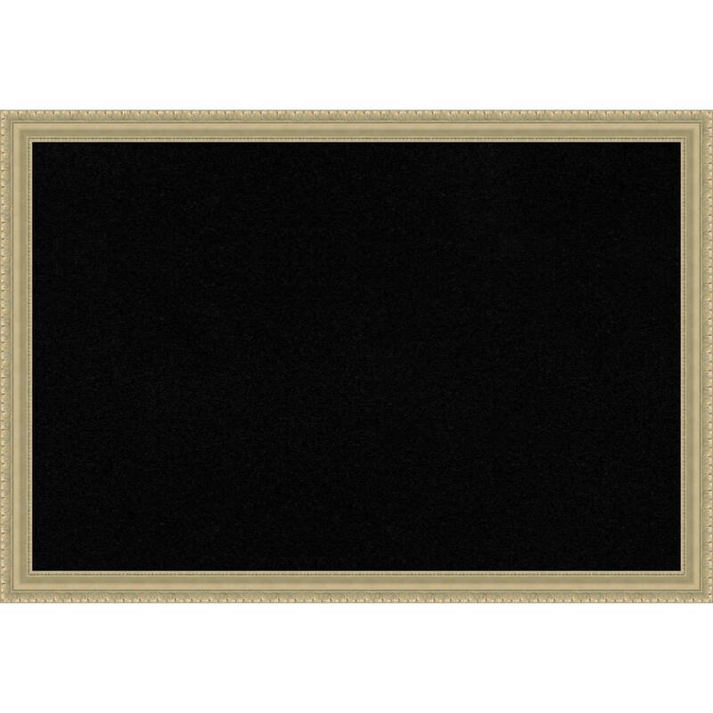 Champagne Teardrop Wood Framed Black Corkboard Bulletin Board