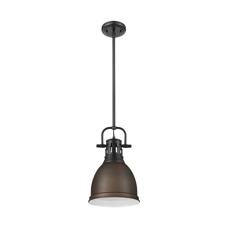 Golden Lighting 3604-S BLK Duncan 9" Wide Mini Pendant