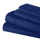 preview thumbnail 59 of 75, Superior Gyda Deep Pocket 400-Thread Count Striped Egyptian Cotton Sheets Full - Navy Blue