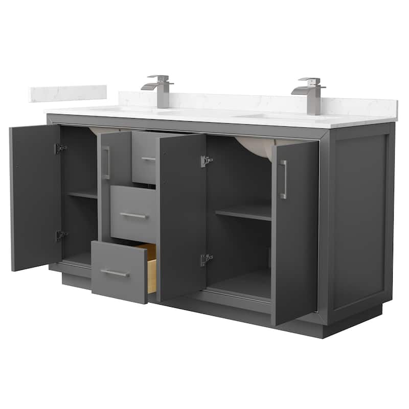 Wyndham Collection WCF1111-66D-VCA-MXX Icon 66" Free Standing Double
