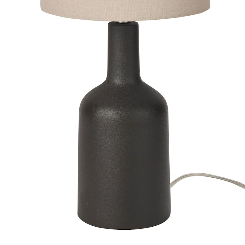 Nourison 22" Minimalist Ceramic Table Lamp with Linen Drum Shade