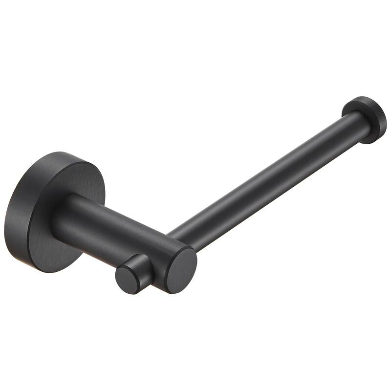 Bathroom Toilet Paper Holder Wall Mounted Toilet Roll Holder for Bathroom, Kitchen, Hotel, Washroom 1 Pack - Matte Black