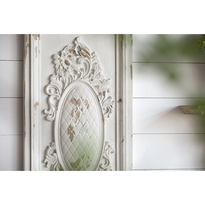 Bohemian Style Large Art Board Wall Decor Rectangular Sculpture with White Finish, for Birthday and Housewarming Party