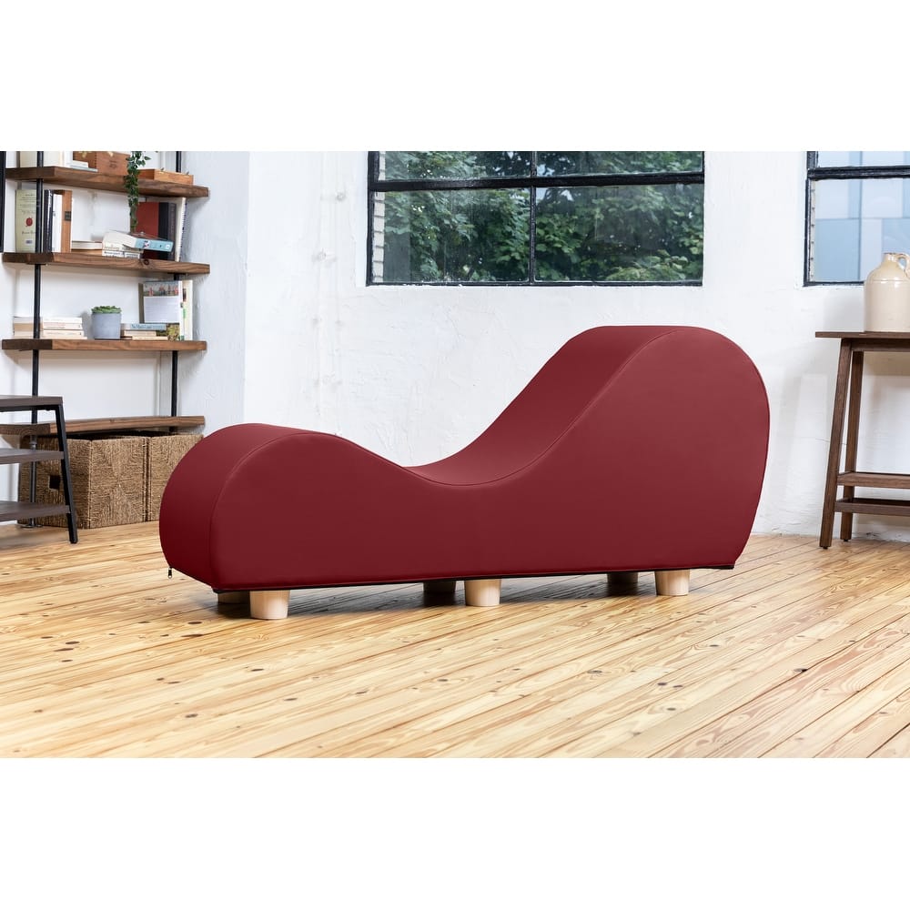 Avana Yoga Chaise Lounge w/ Maple Wood Feet