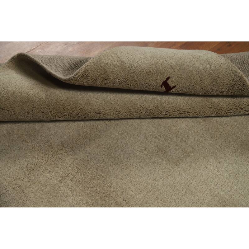 Hand Knotted Oriental 100% Wool Carpet Tribal Animal Pictorial Beige & Ivories Gabbeh Area Rug - 6' 6'' X 4' 7''