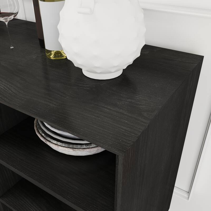 Farmhouse 47.25" Sideboard Buffet Cabinet with Storage and Solid Wood Feet for Stylish Home Organization