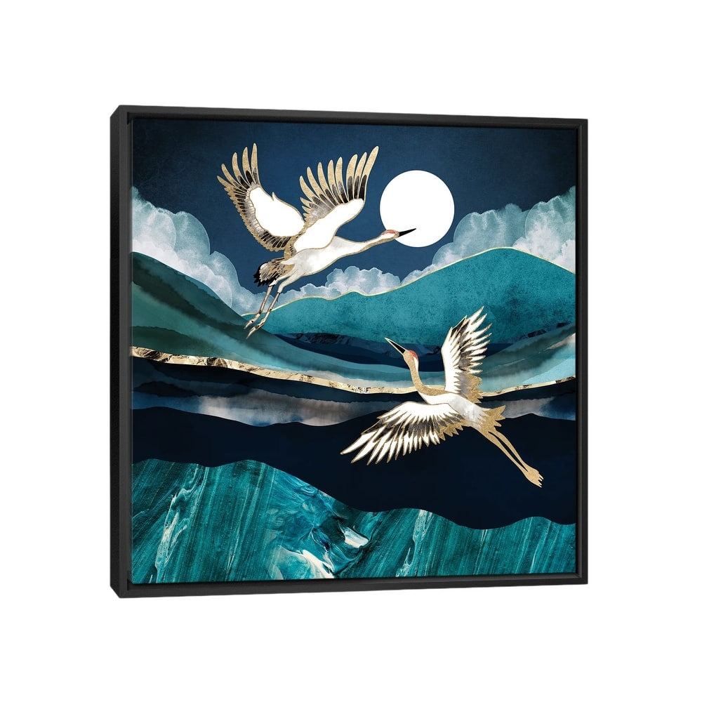 iCanvas "Midnight Cranes" by SpaceFrog Designs Framed Canvas Print