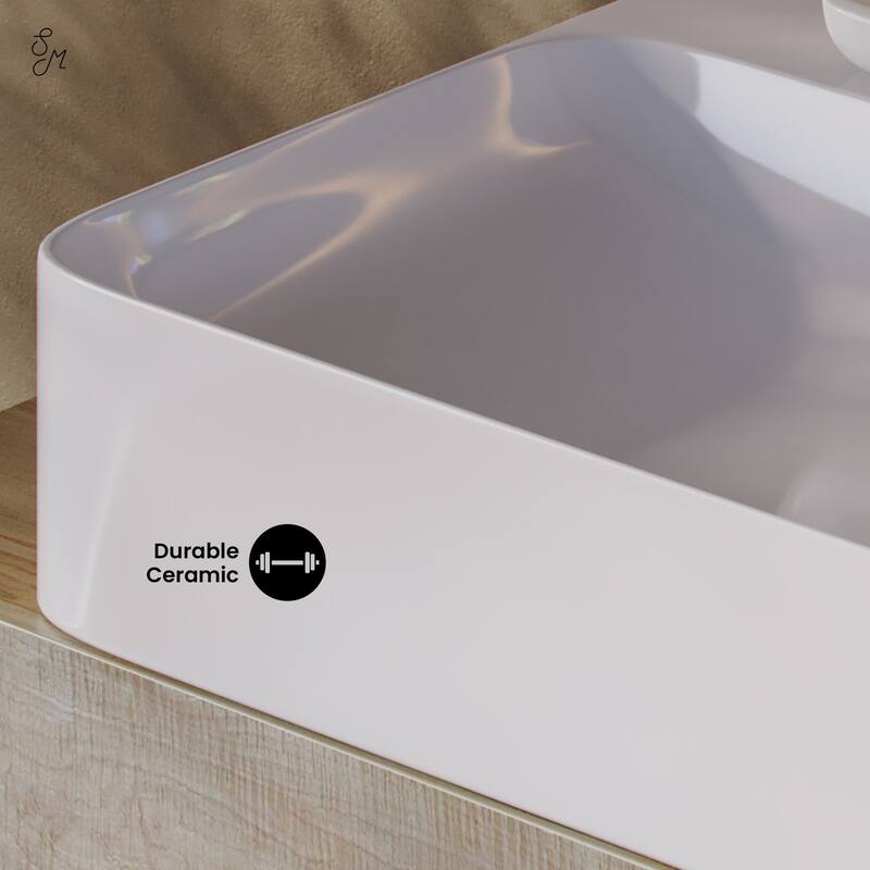 Swiss Madison Voltaire Wide Rectangle Vessel Sink