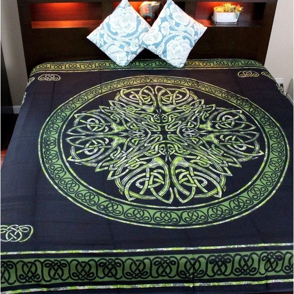 Huis New 60x90 Green Celtic Tree Of Life Tapestry Coverlet