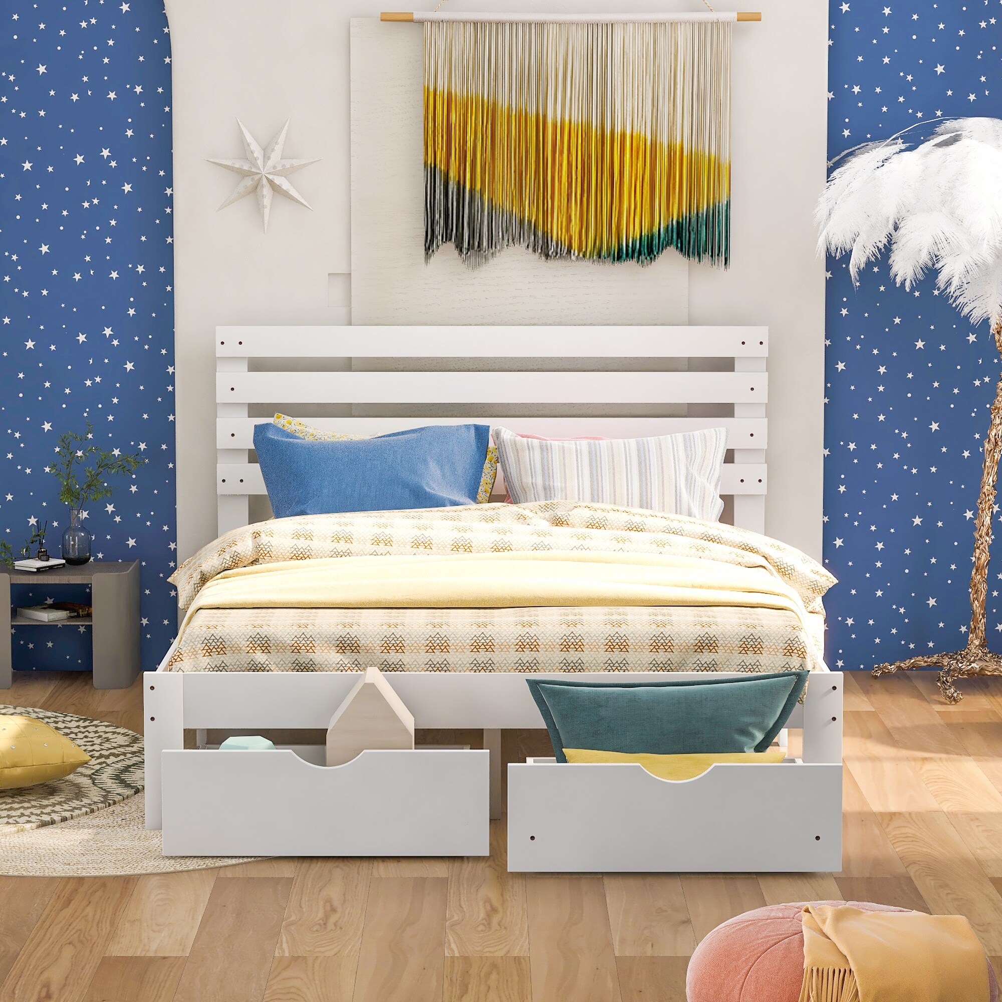 Extra high sales platform bed