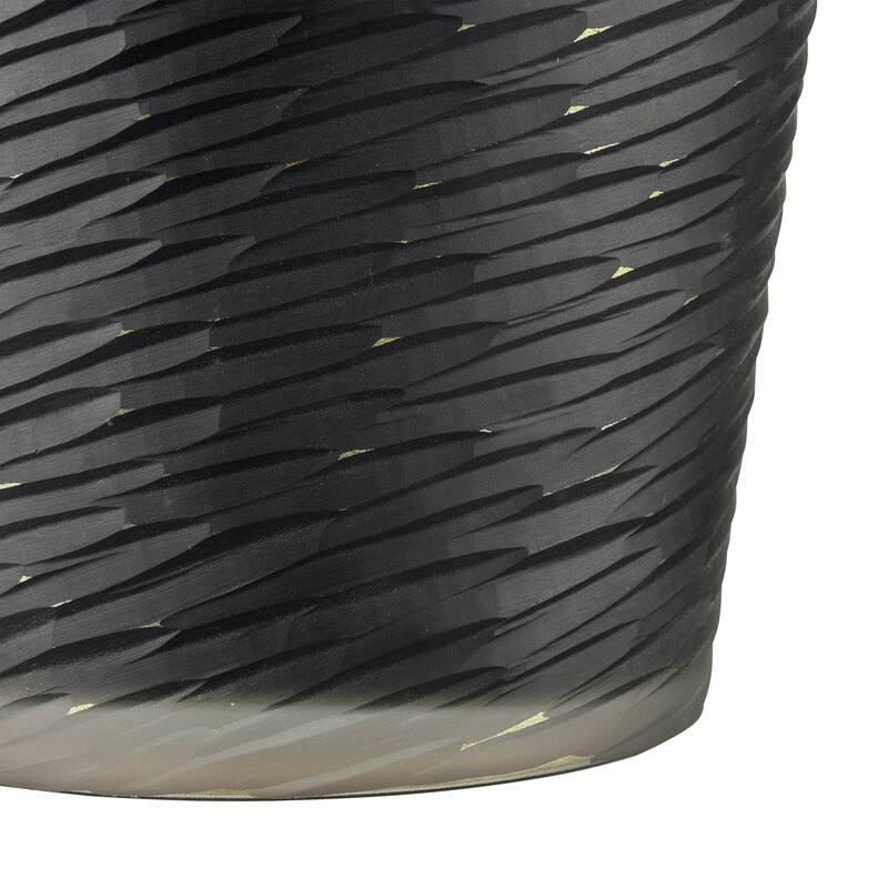 Elk Home Tuxedo Black Finish Glass 8.75 Inch Wide Vase