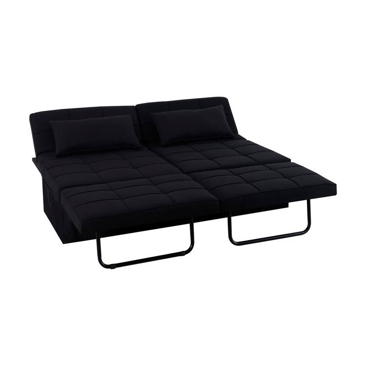 Sleeper Chair Bed, 4 In 1 Multi-Function Convertible Ottoman Bed, Breathable Linen Bed Chair, Convertible Sofa Bed