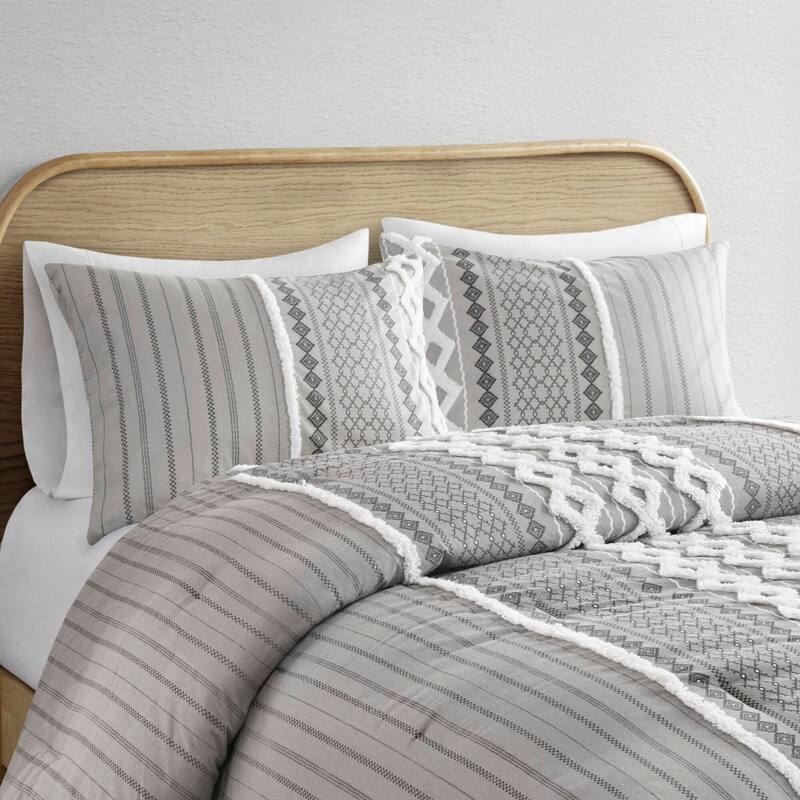 GDF Studio - Imani Cotton Printed Comforter Set with Chenille Detailing