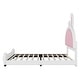preview thumbnail 23 of 22, Twin Size Upholstered Platform Bed with Ribbit Shaped Headboard, Cute Animal Shaped Bed Frame with Bed End Storage Pocket