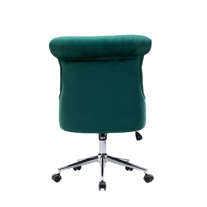 Porthos Home Itzel Velvet Desk Chair With Swivel, Wingback Design