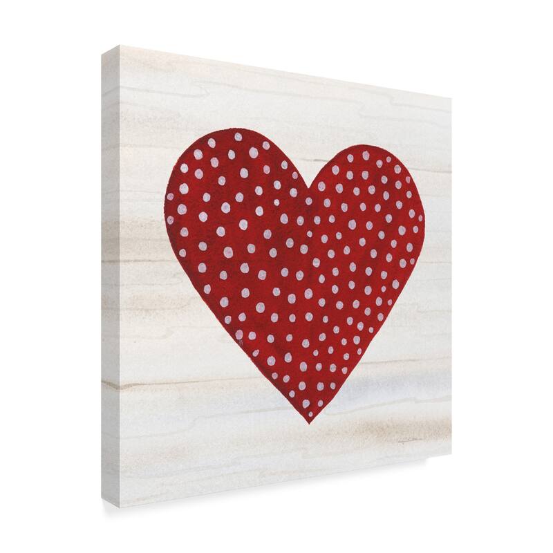 Kathleen Parr Mckenna 'Rustic Valentine Heart I' Canvas Art