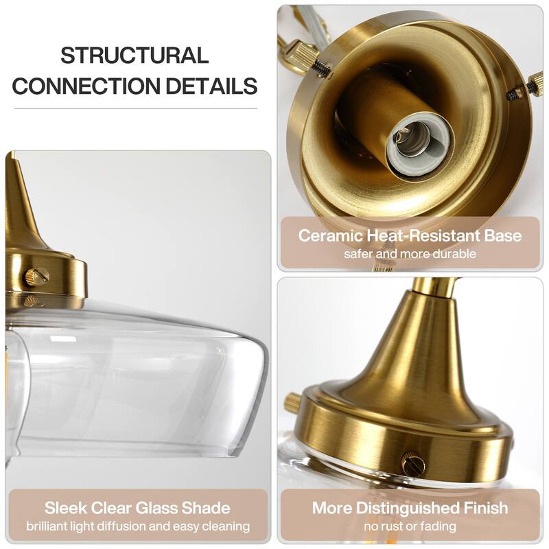 68.8-Inch Modern Glass Pendant Light with Adjustable Chain