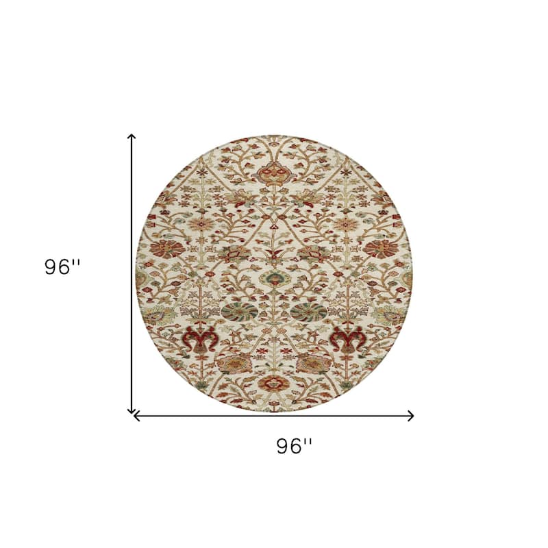 HomeRoots Floral Transitional Rectangle Outdoor Rug