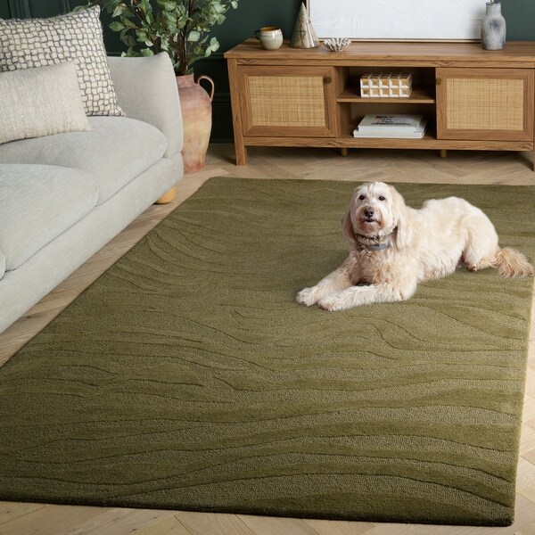 SAFAVIEH Handmade Ebony Ajka Zebra Wool & Viscose Rug - On Sale