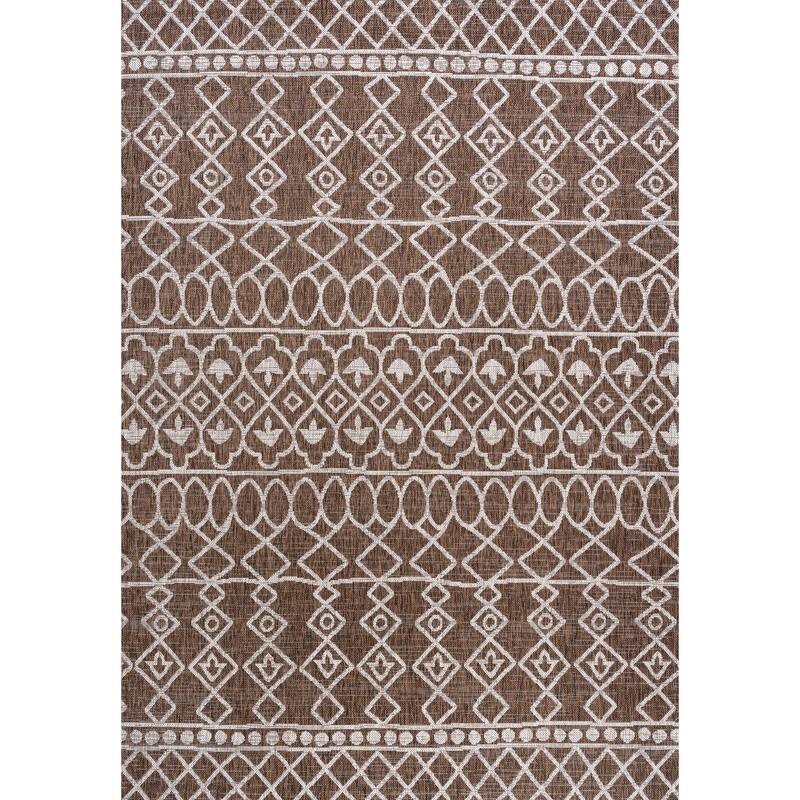 JONATHAN Y Nokat Tribal Bohemian Indoor/Outdoor Area Rug - 3 X 5 - Brown/Beige