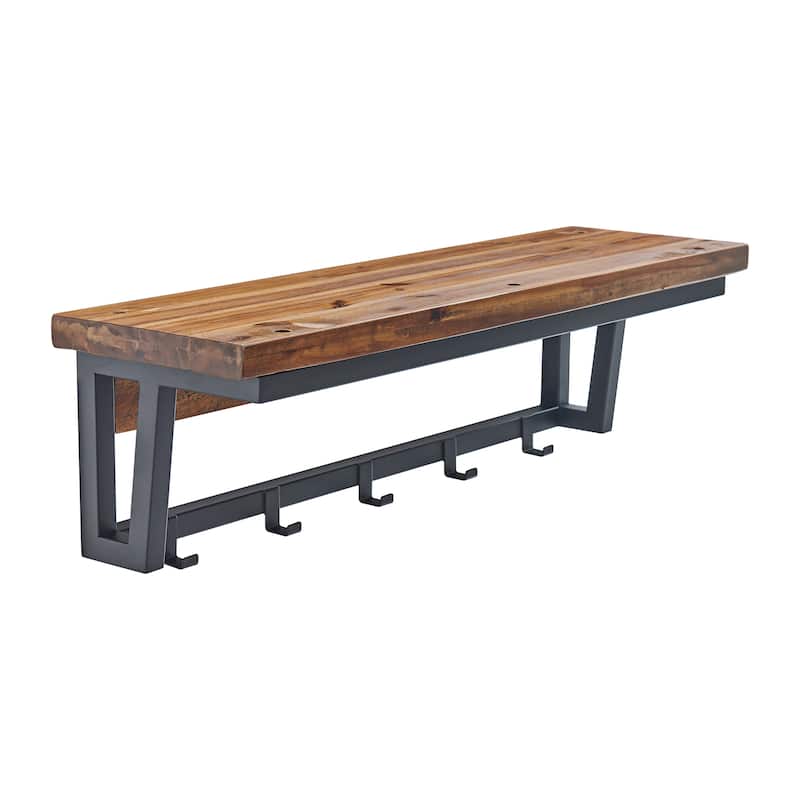 Carbon Loft Ciaravino 40-inch Rustic Wood Coat Hook and Bench Set