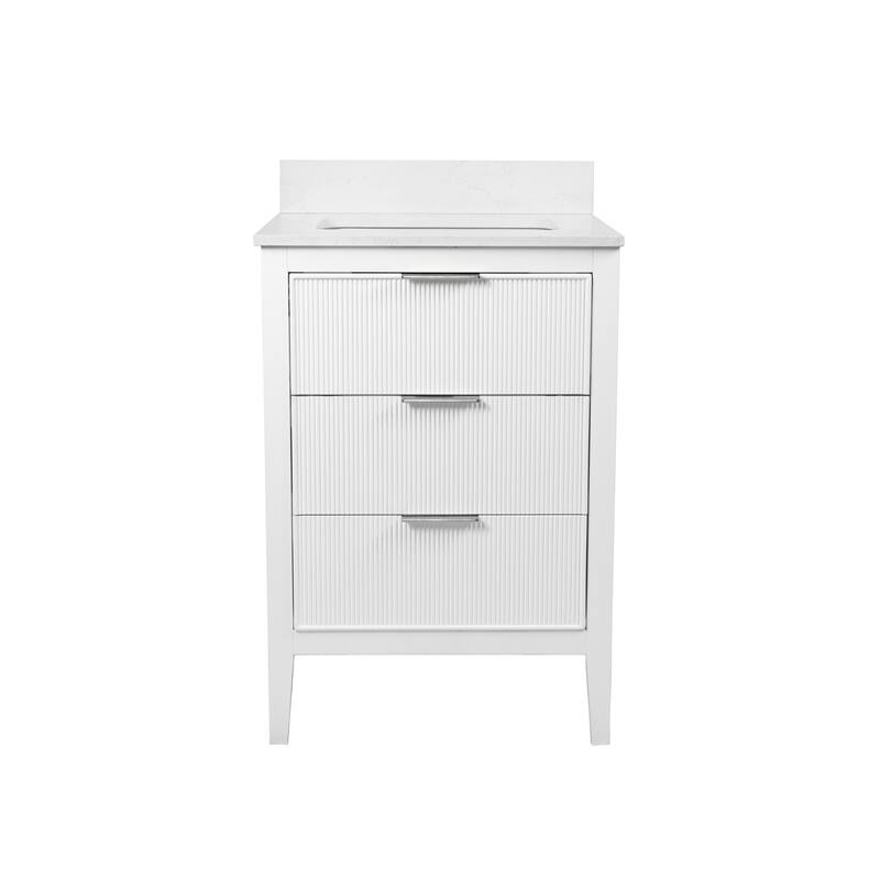 Evelyn 24-inch Vanity with Engineered Marble Top