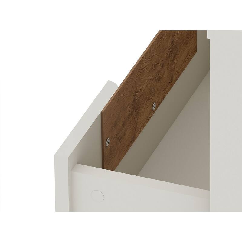 Manhattan Comfort Rockefeller 2-Drawer Nightstand (Set of 2)