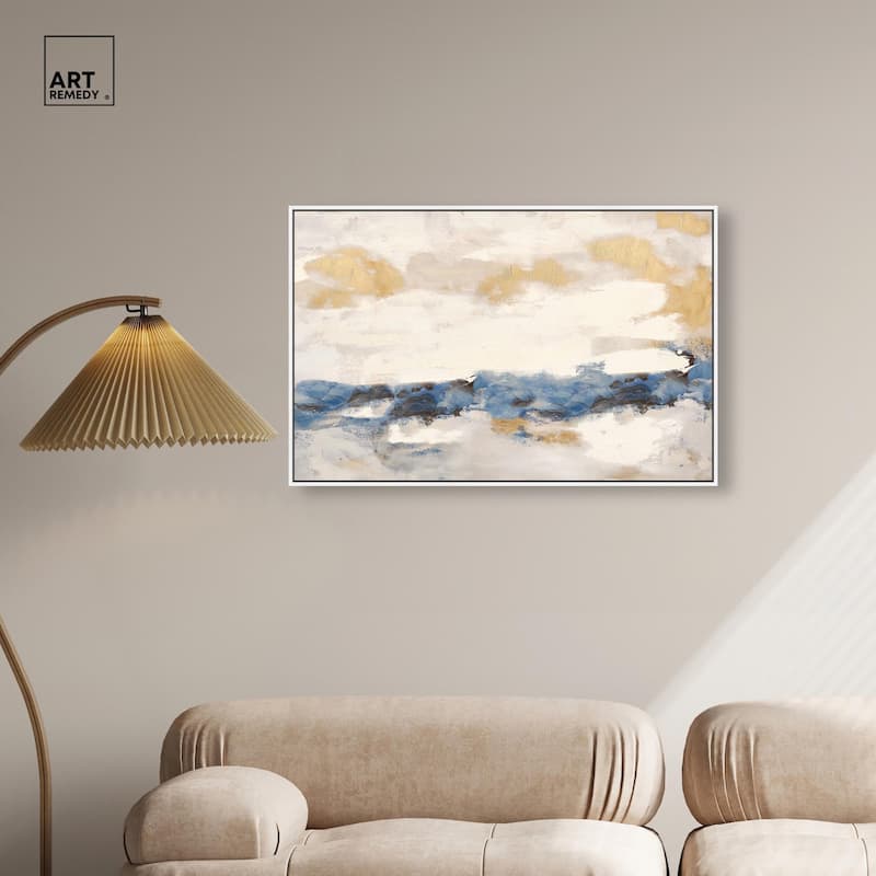 Mountain Mist Canvas Digital Abstract Art by Art Remedy