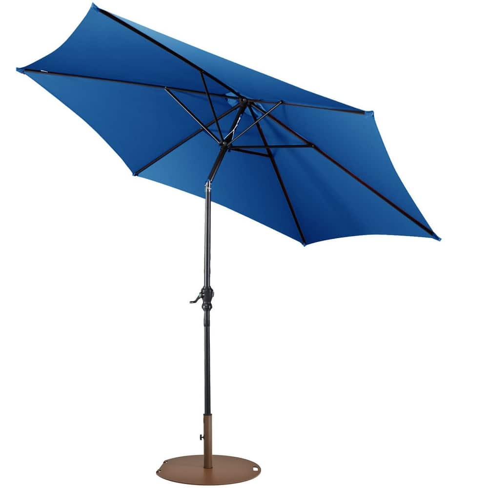 Gymax 9 Ft Patio Table Market Umbrella Yard Outdoor w/ Heavy-duty