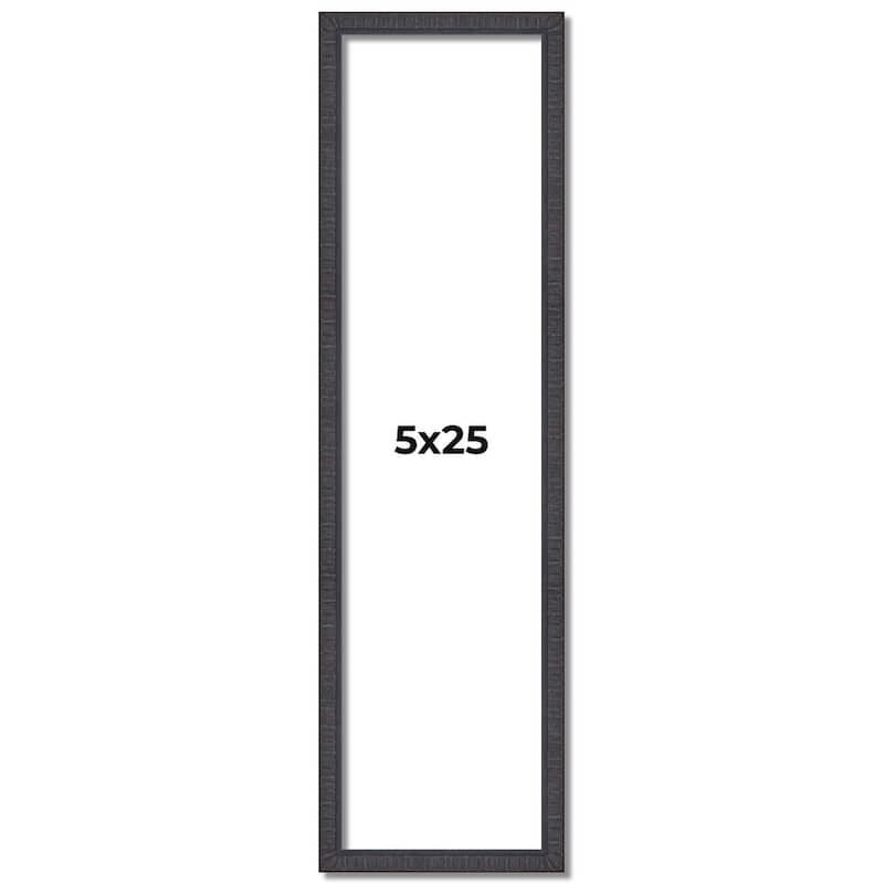 5x25 Frame Brown Solid Wood Picture Frame - Complete Modern Photo