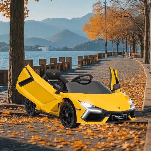 「新品」ランボルギーニスタイル 12V電動キッズカー Amazon.com: Kidzone 12v Ride On Car, Licensed Lamborghini