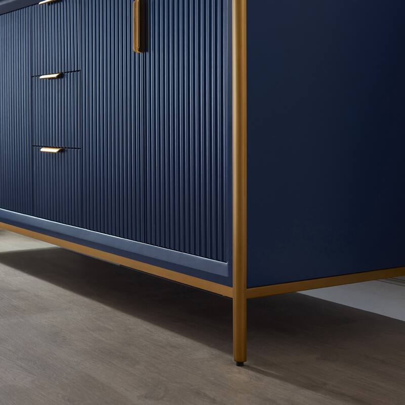 Granada 72" Vanity in Royal Blue with Countertop Without Mirror