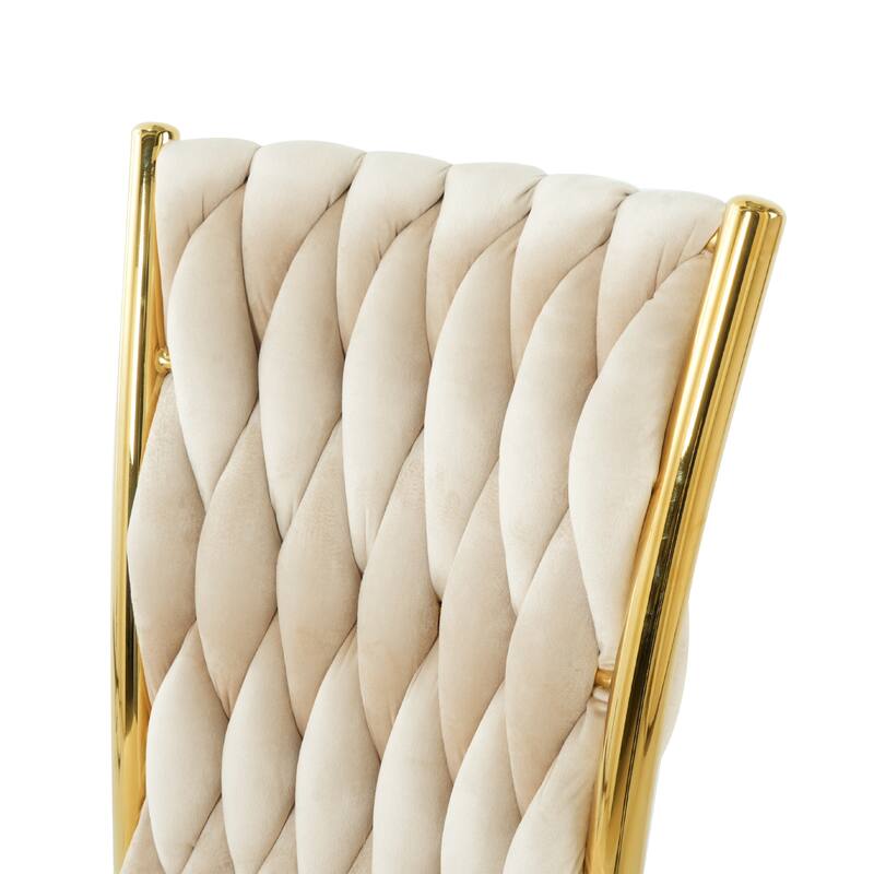 Modern Simple Velvet Dining Chair, Family Bedroom Stool Back Student Table Chair (Set Of 2)