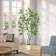 preview thumbnail 4 of 17, 6 FT Artificial Eucalyptus Tree with Round Leaves,Realistic Fake Indoor Outdoor Plant in White Pot