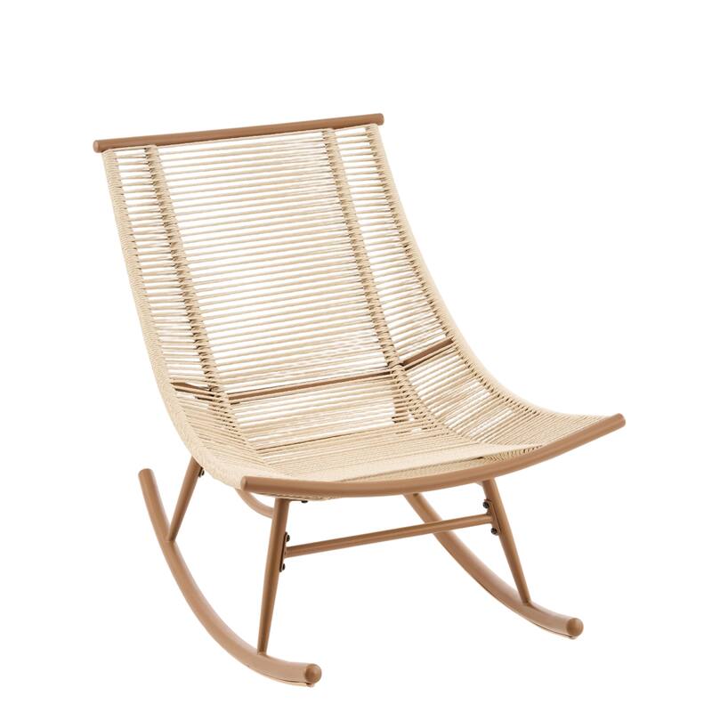 Christopher Knight Home - Set of 2 Rocking Chair with PE Rattan and Accent Side Table Set