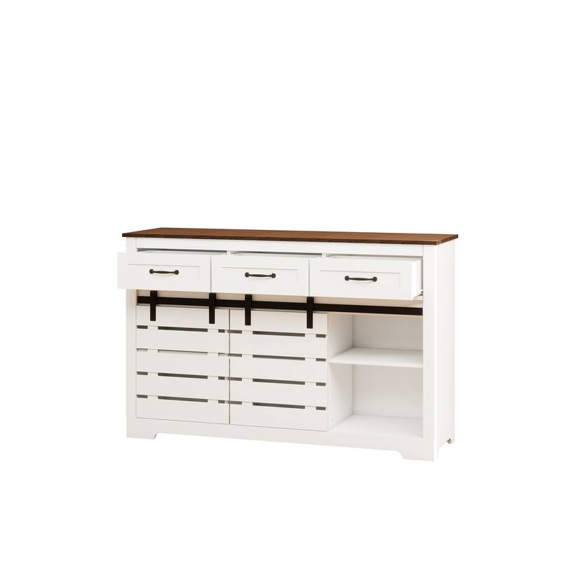 53" Farmhouse Buffet Cabinet Storage Sideboard