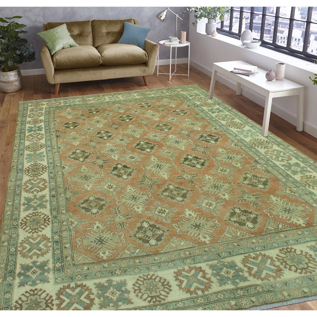 Kazak Luann Rust/Ivory Rug - 8'4" x 11'4"