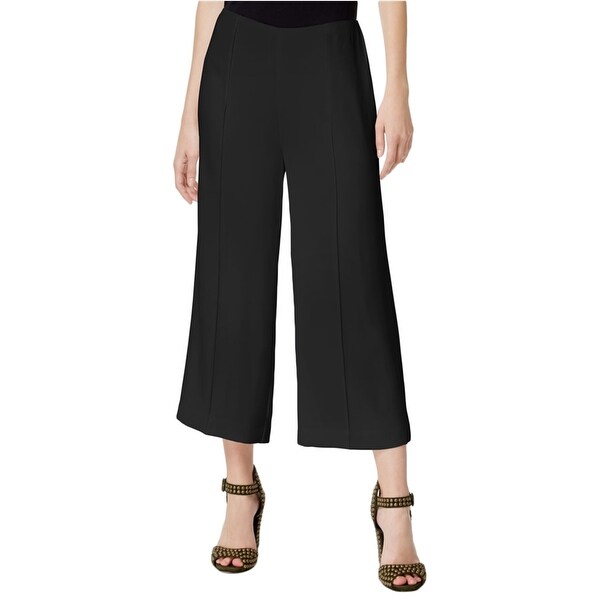 cropped black evening trousers